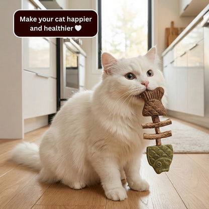 🐾 Catnip & Silvervine Chew — Natural Playtime for Bored Indoor Cats