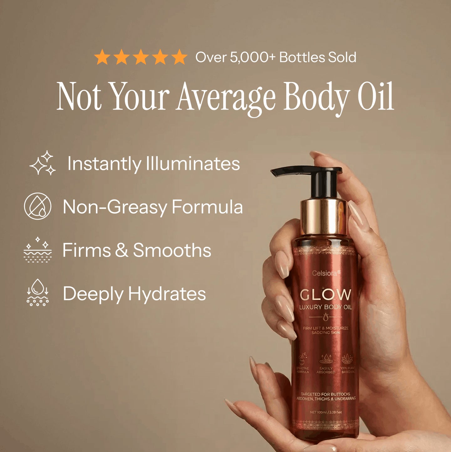 up✨ Reveal Your Skin’s Natural Glow Again - Lightweight Body Oil for Smooth, Firm & Radiant-Looking Skin